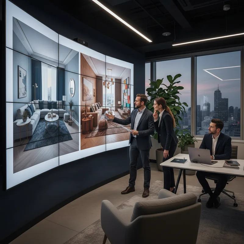 Client-ready AI interior presentation visuals