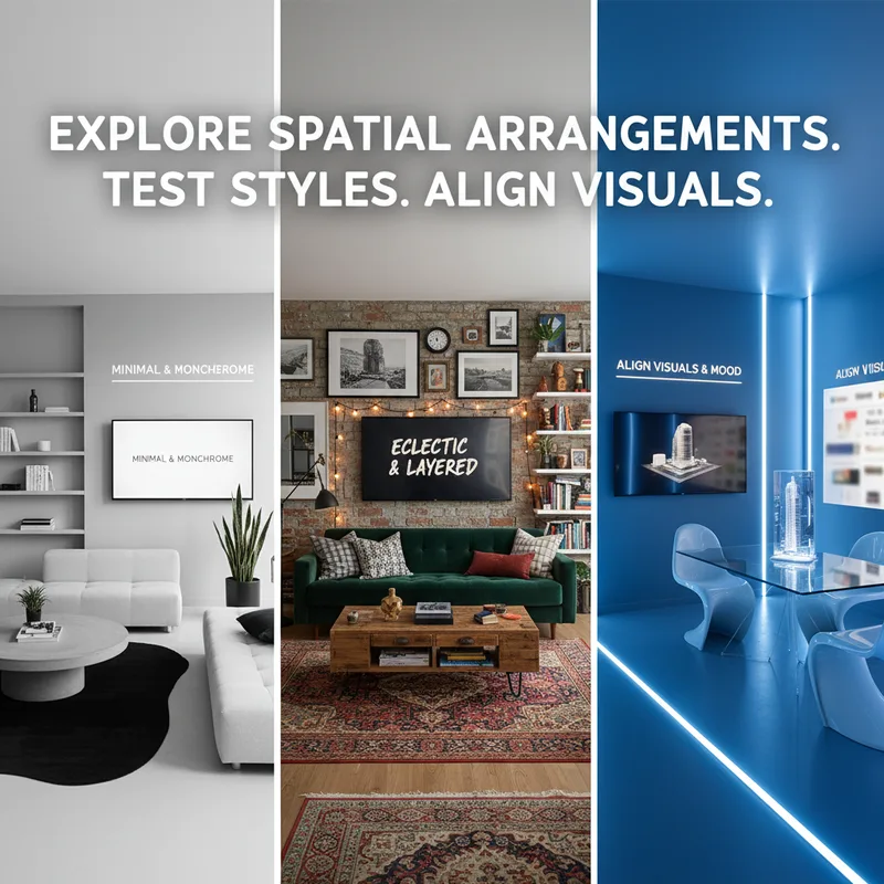 Interior style exploration concepts generated with AI