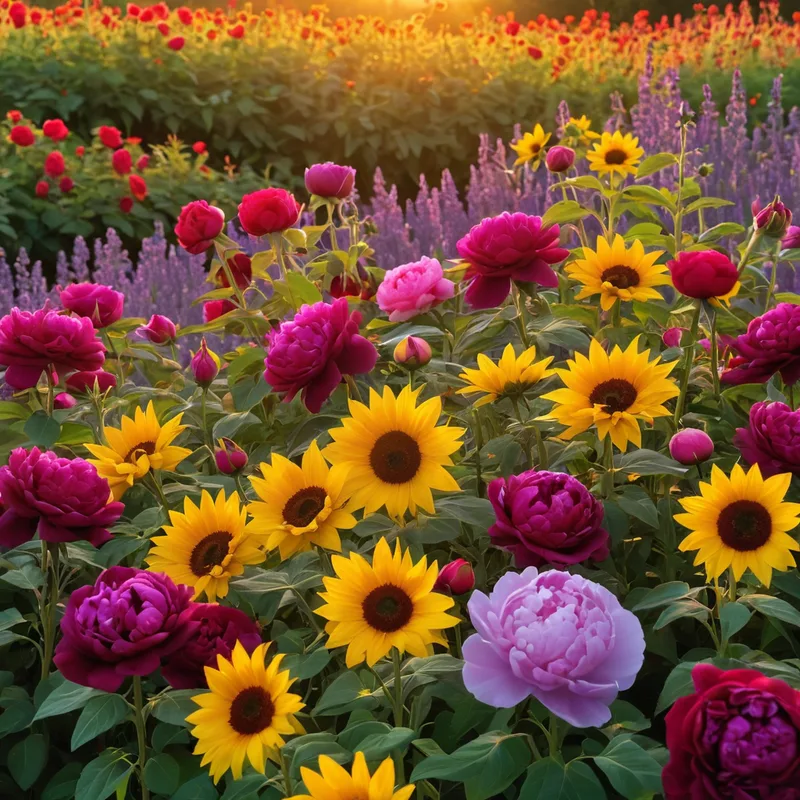 Beautiful field of flowers