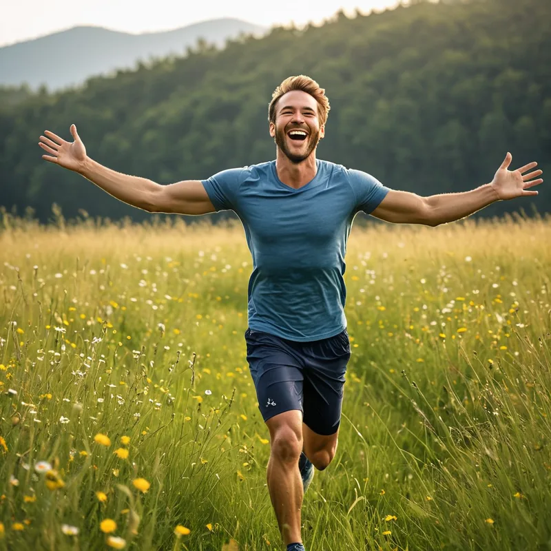 A man smiling in a field