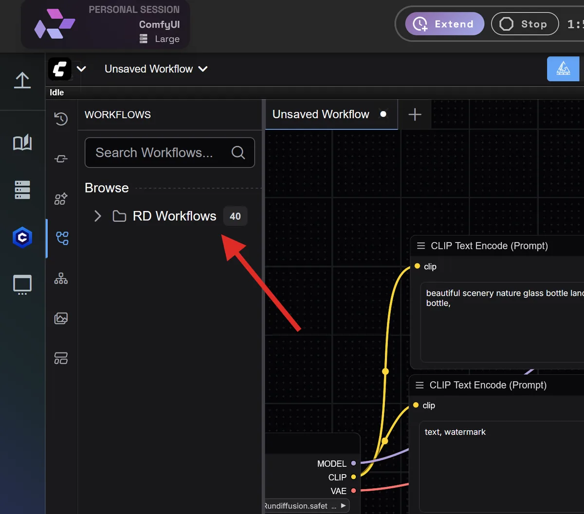 Ordner RD Workflows in ComfyUI