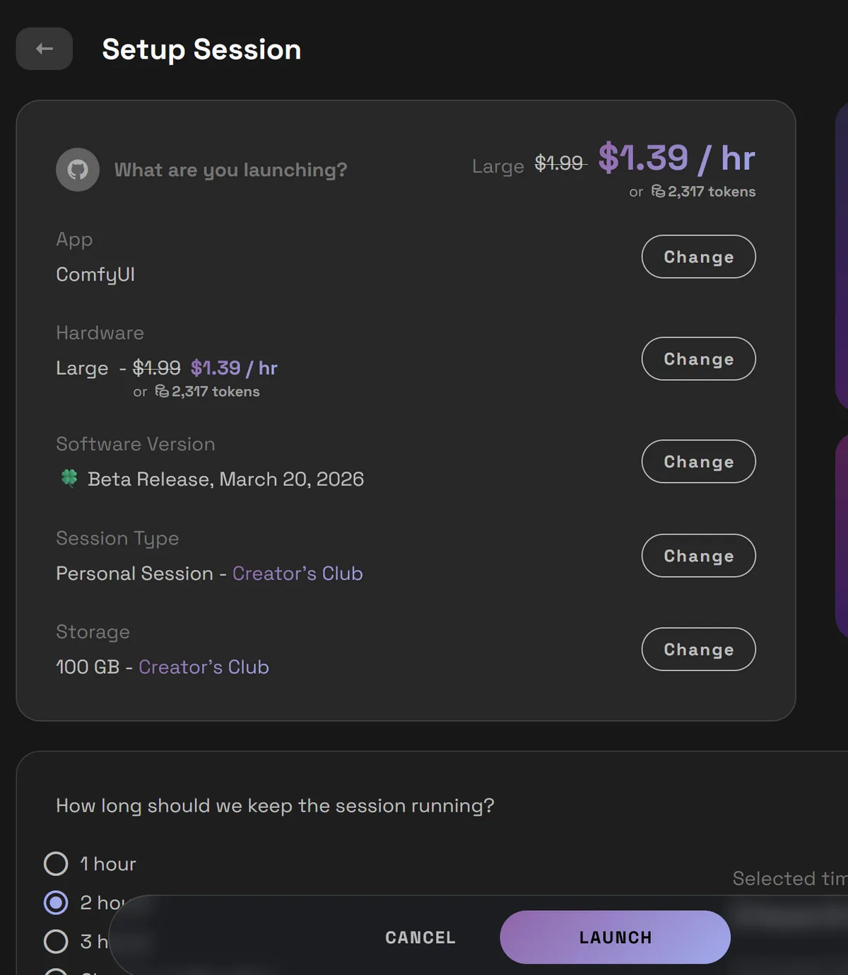 Beta Build auswählen und Launch klicken