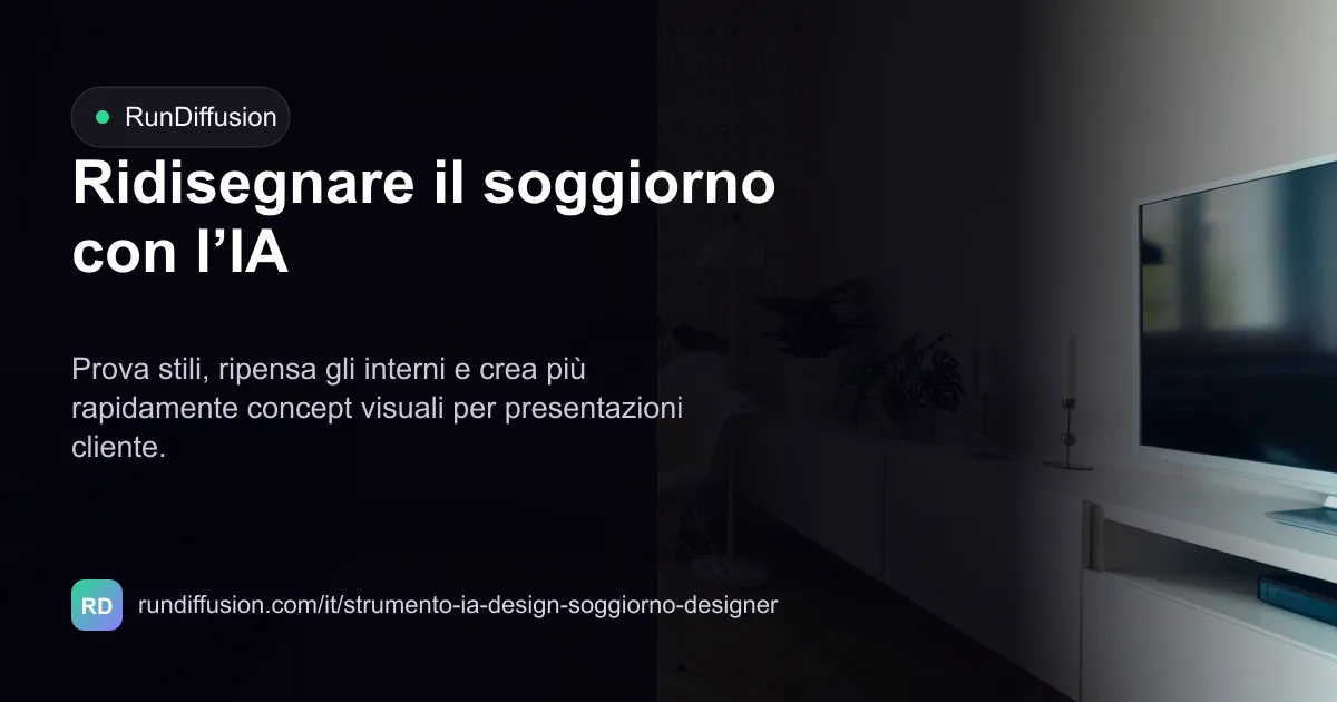 Ridisegnare il soggiorno con l'IA: concept di interni più rapidi