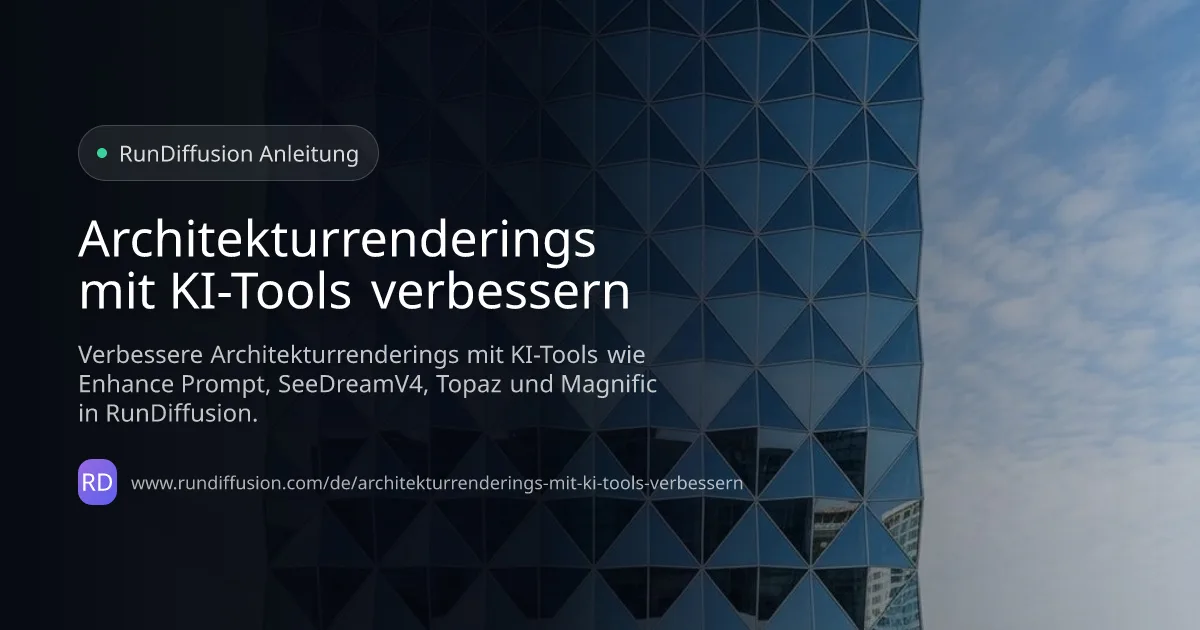 Architekturrenderings mit KI-Tools verbessern