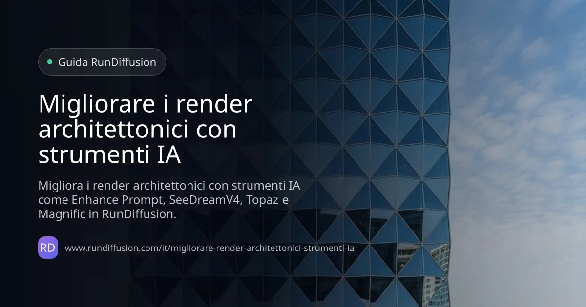 Migliorare i render architettonici con strumenti IA
