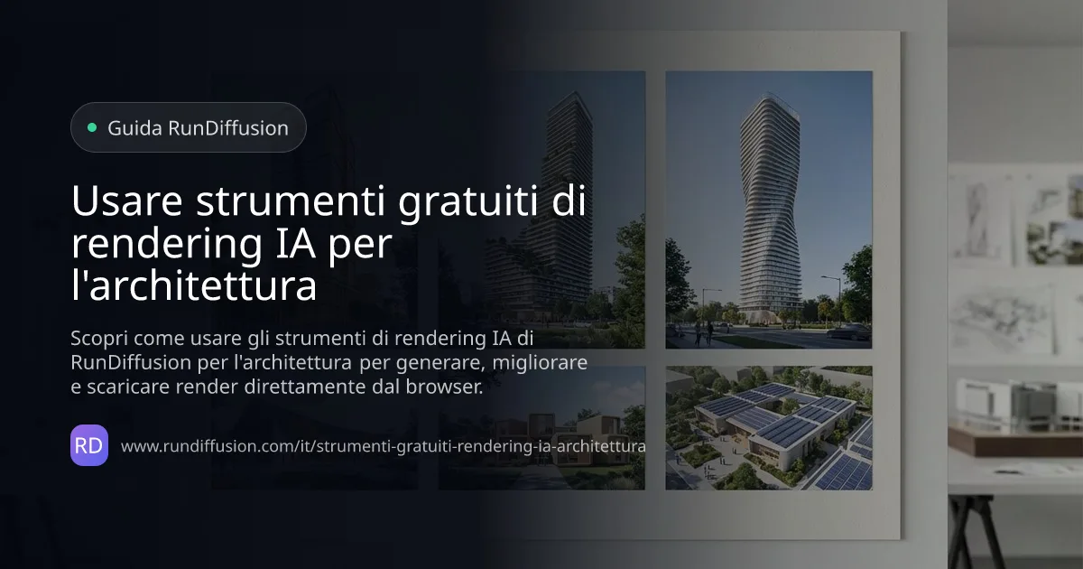 Usare strumenti gratuiti di rendering IA per l'architettura