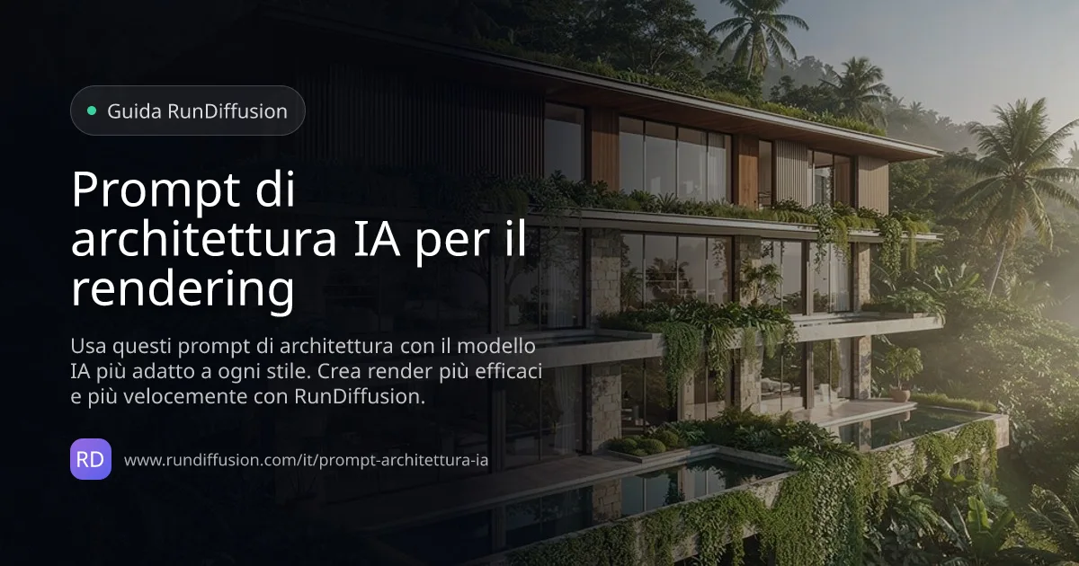 Prompt di architettura IA per il rendering